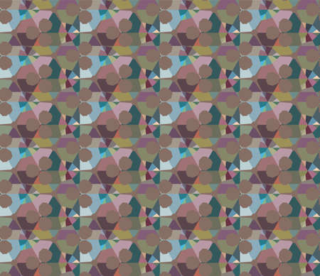 Seamless vector pattern in geometric ornamental style