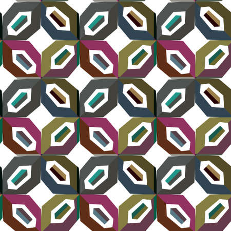 Seamless vector pattern. Background texture in geometric ornamental style.