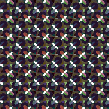 Seamless vector pattern in geometric ornamental styleのイラスト素材