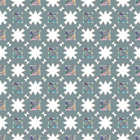 Seamless vector pattern in geometric ornamental style