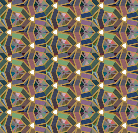 Seamless vector pattern. Background texture in geometric ornamental style.