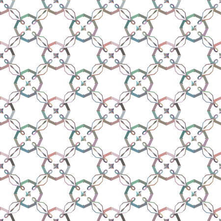 Seamless vector pattern in geometric ornamental style