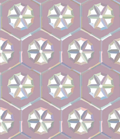 Seamless vector pattern in geometric ornamental styleのイラスト素材