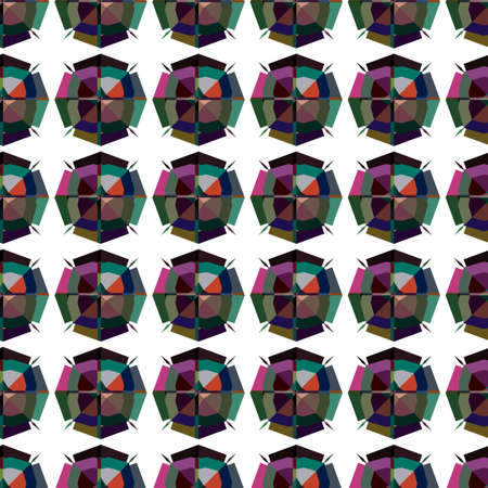 Seamless vector pattern in geometric ornamental style