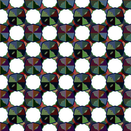 Seamless vector pattern in geometric ornamental style