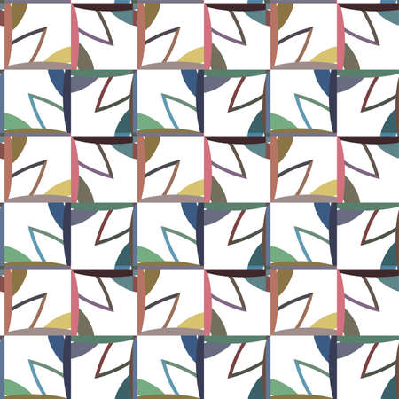 Seamless vector pattern in geometric ornamental style