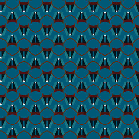 Seamless vector pattern in geometric ornamental style