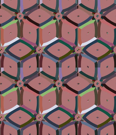 Seamless vector pattern in geometric ornamental style