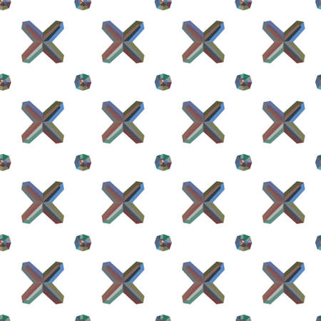 Seamless vector pattern in geometric ornamental style