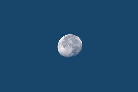 Detailed Photo of Full Moon in Daylightの写真素材