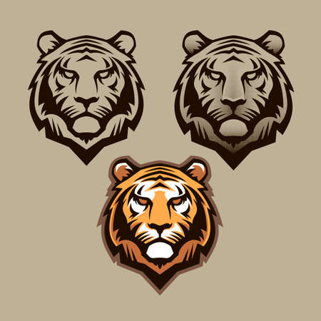 Tiger head mascotのイラスト素材