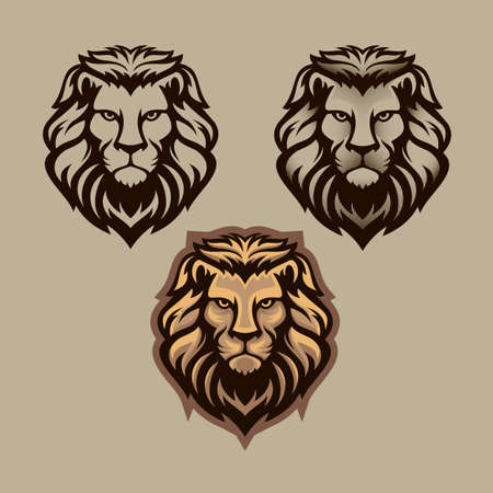 Lion head illustrationのイラスト素材