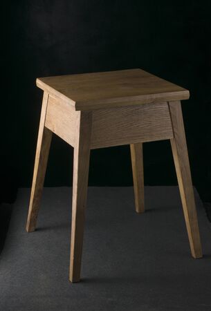 Art Nouveau oak chair. handmade.On a black background