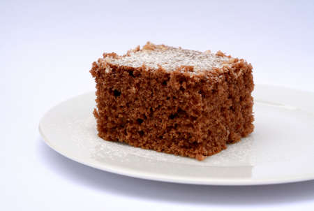 Cocoa dessert with coconut sprinkled with powdered sugar.の写真素材