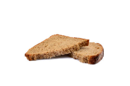 Rye bread isolated on white background