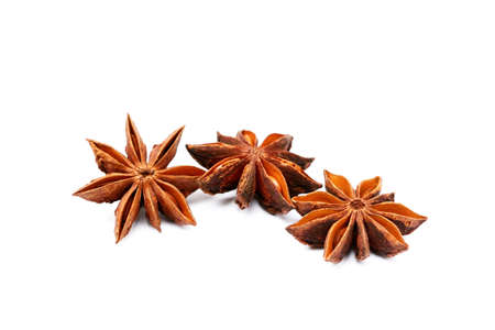 Fragrant anise isolated on white backgroundの写真素材