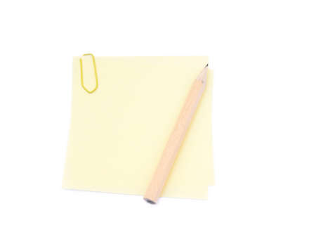 Office supplies isolated on white background, pencil, paper, staples, pencil sharpenersの写真素材