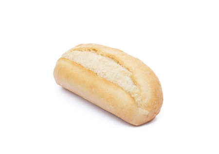 French bun isolated on a white backgroundの写真素材