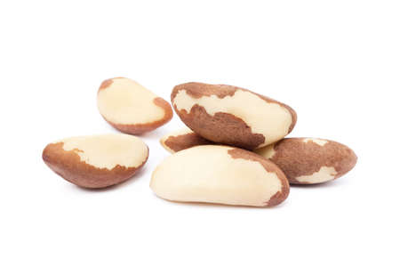 Para nuts isolated on white backgroundの写真素材