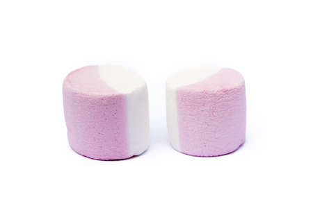 marshmallow sweet isolated on white backgroundの写真素材