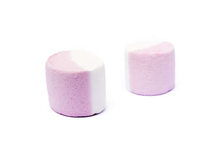 marshmallow sweet isolated on white backgroundの写真素材
