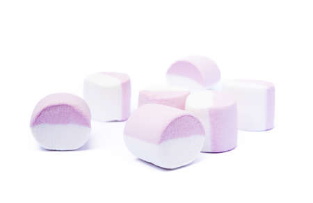 marshmallow sweet isolated on white backgroundの写真素材