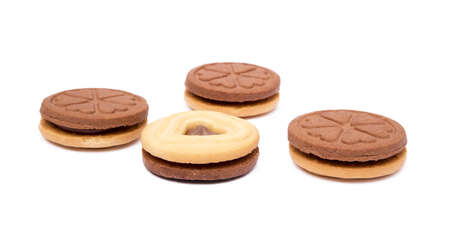 Chocolate heart isolated on a white backgroundの写真素材