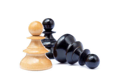 Chess pieces isolated on white backgroundの写真素材