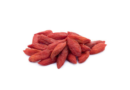 Goji berry isolated on white backgroundの写真素材