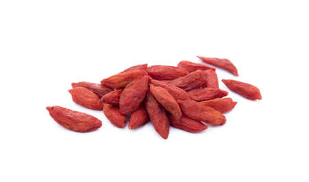 Goji berry isolated on white backgroundの写真素材