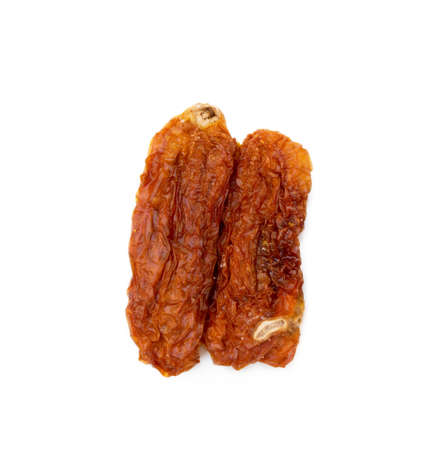 Red tomatoes isolated on white backgroundの写真素材