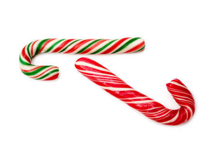Christmas lollipop, ornament isolated on white backgroundの写真素材