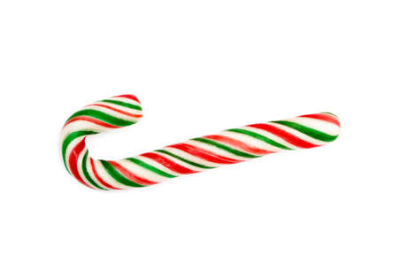 Christmas lollipop, ornament isolated on white backgroundの写真素材