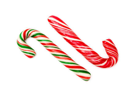 Christmas lollipop, ornament isolated on white backgroundの写真素材