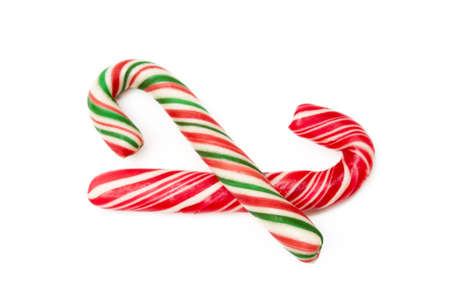 Christmas lollipop, ornament isolated on white backgroundの写真素材