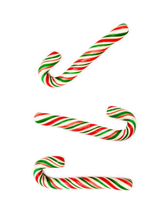 Christmas lollipop, ornament isolated on white backgroundの写真素材