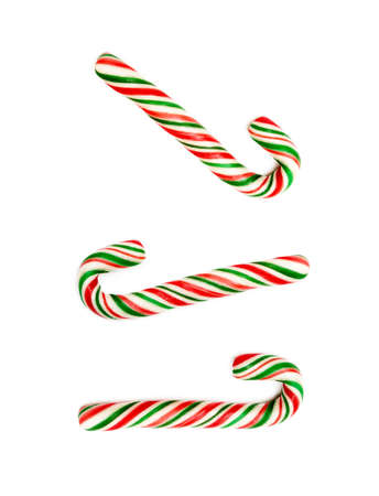 Christmas lollipop, ornament isolated on white backgroundの写真素材