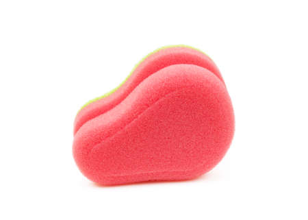 Cleaning sponge isolated on white backgroundの写真素材