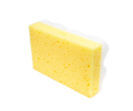 Cleaning sponge isolated on white backgroundの写真素材