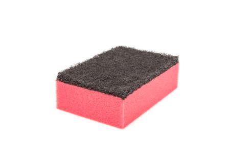 Cleaning sponge isolated on white backgroundの写真素材