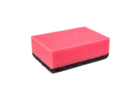 Cleaning sponge isolated on white backgroundの写真素材