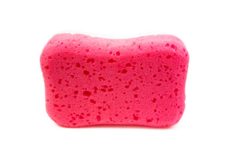 Cleaning sponge isolated on white backgroundの写真素材
