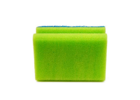 Cleaning sponge isolated on white backgroundの写真素材