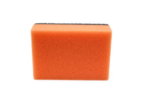 Cleaning sponge isolated on white backgroundの写真素材