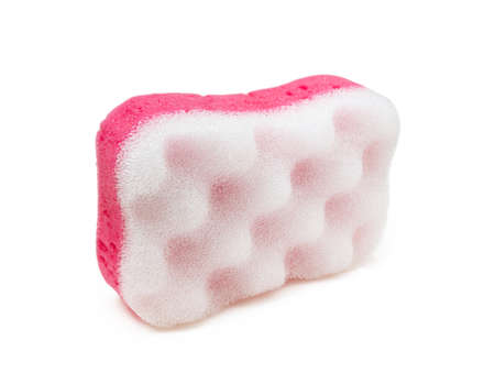 Cleaning sponge isolated on white backgroundの写真素材