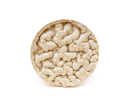 Cereal puffed sandwiches isolated on white backgroundの写真素材