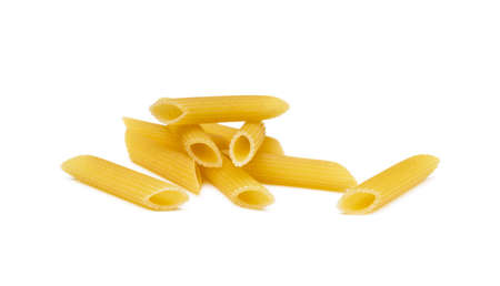 Traditional Italian pasta isolated on white backgroundの写真素材