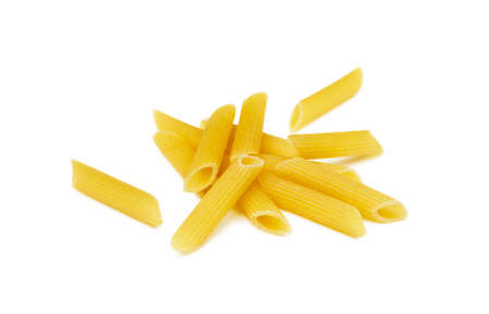 Traditional Italian pasta isolated on white backgroundの写真素材