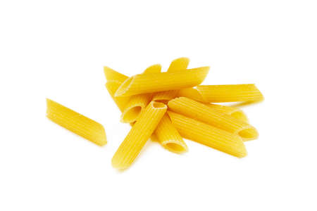 Traditional Italian pasta isolated on white backgroundの写真素材