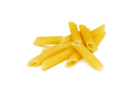 Traditional Italian pasta isolated on white backgroundの写真素材